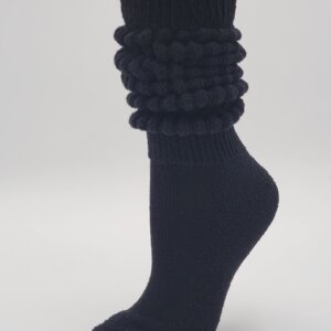 Black Heavy XL Length Slouch Sock (9-11)