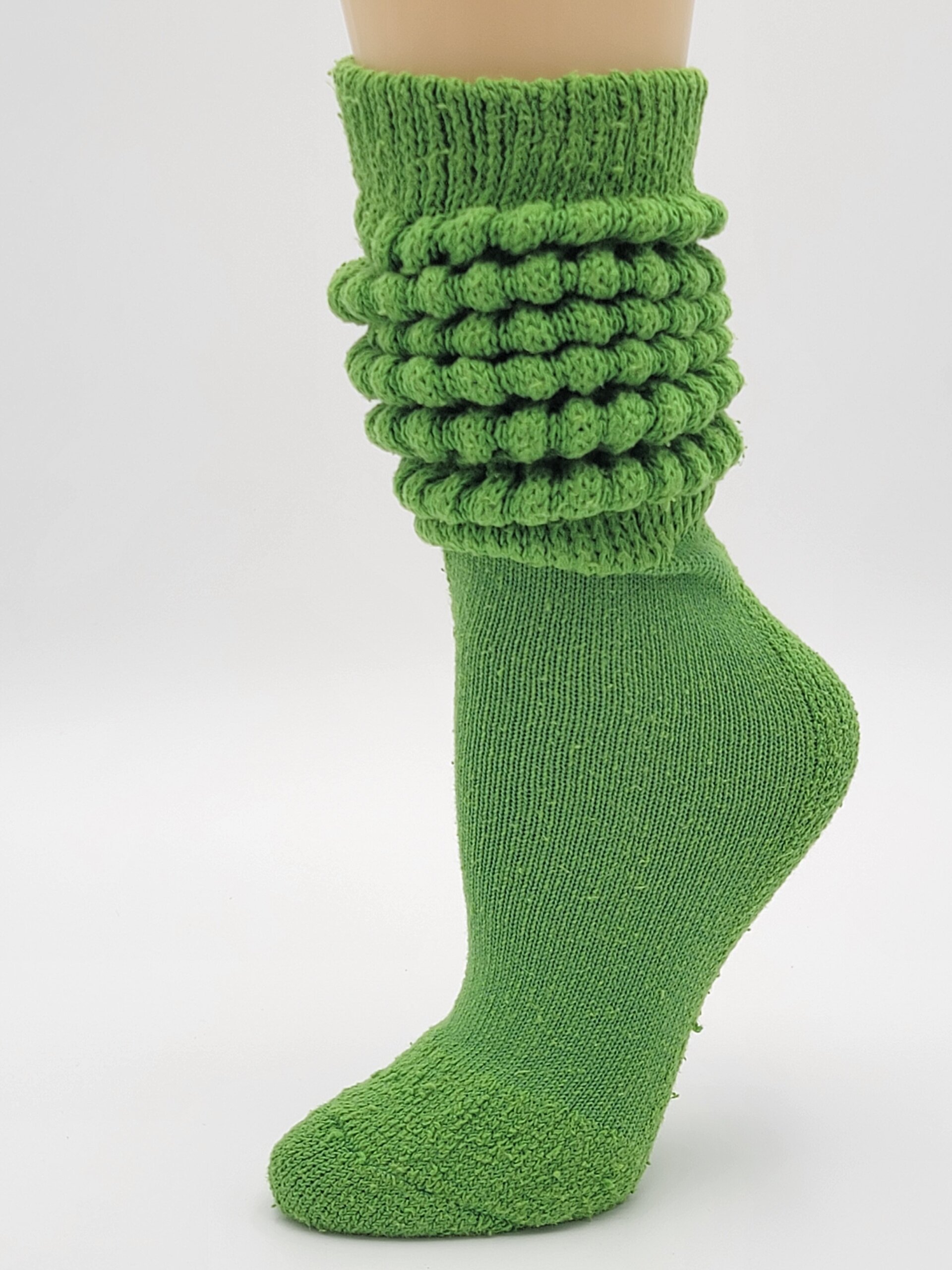 Lime Heavy XL Length Slouch Sock (9-11)