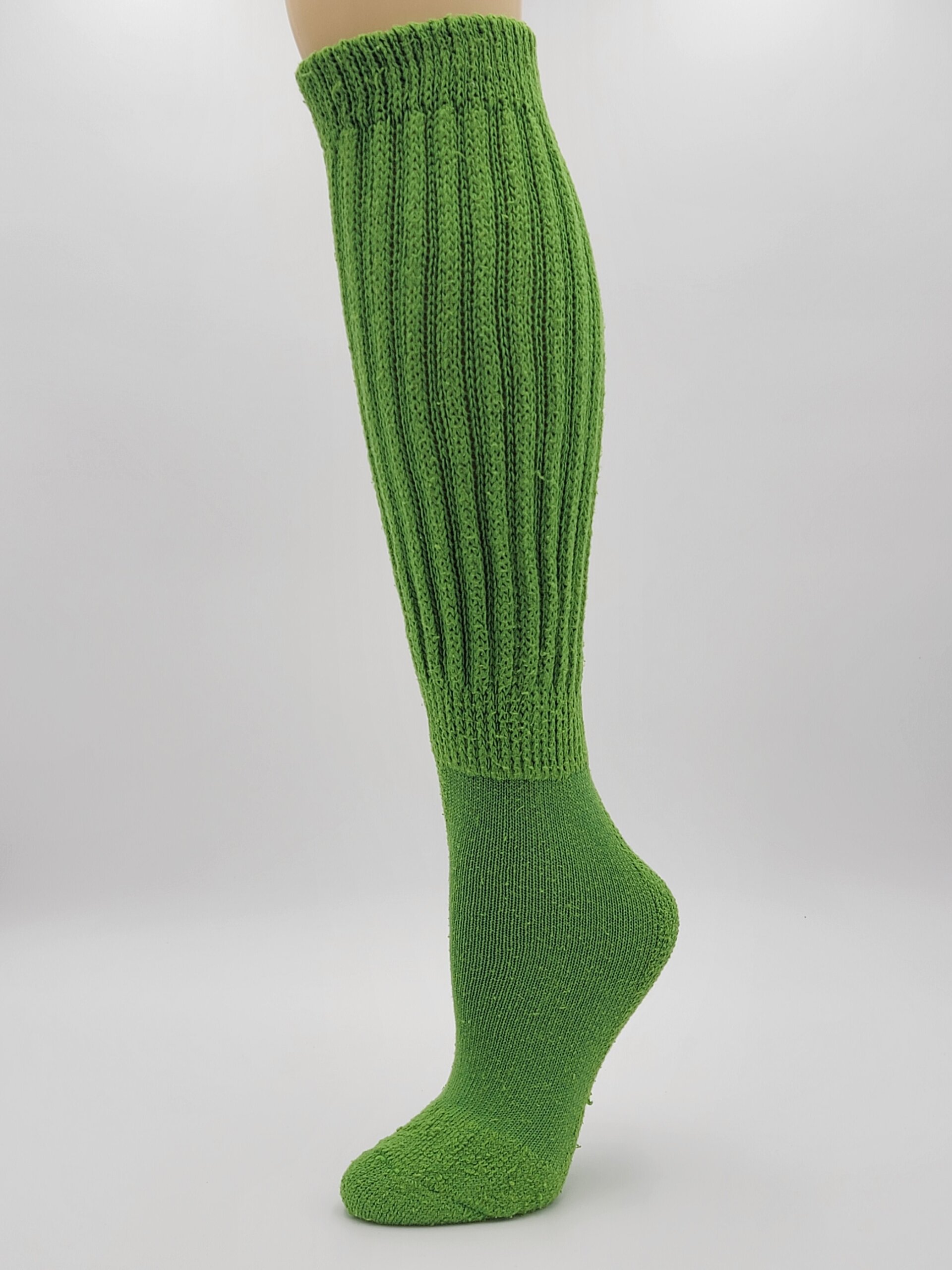 Lime Heavy XL Length Slouch Sock (9-11) - Image 2