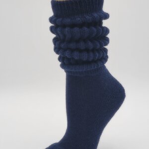 Navy Heavy XL Length Slouch Sock (9-11)