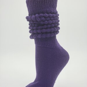 Deep Purple Heavy XL Length Slouch Sock (9-11)